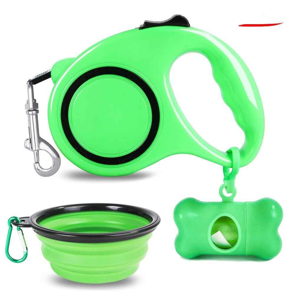 3-In-1 Dog Traction Rope And Folding Bowl Set by Dog Hugs Cat