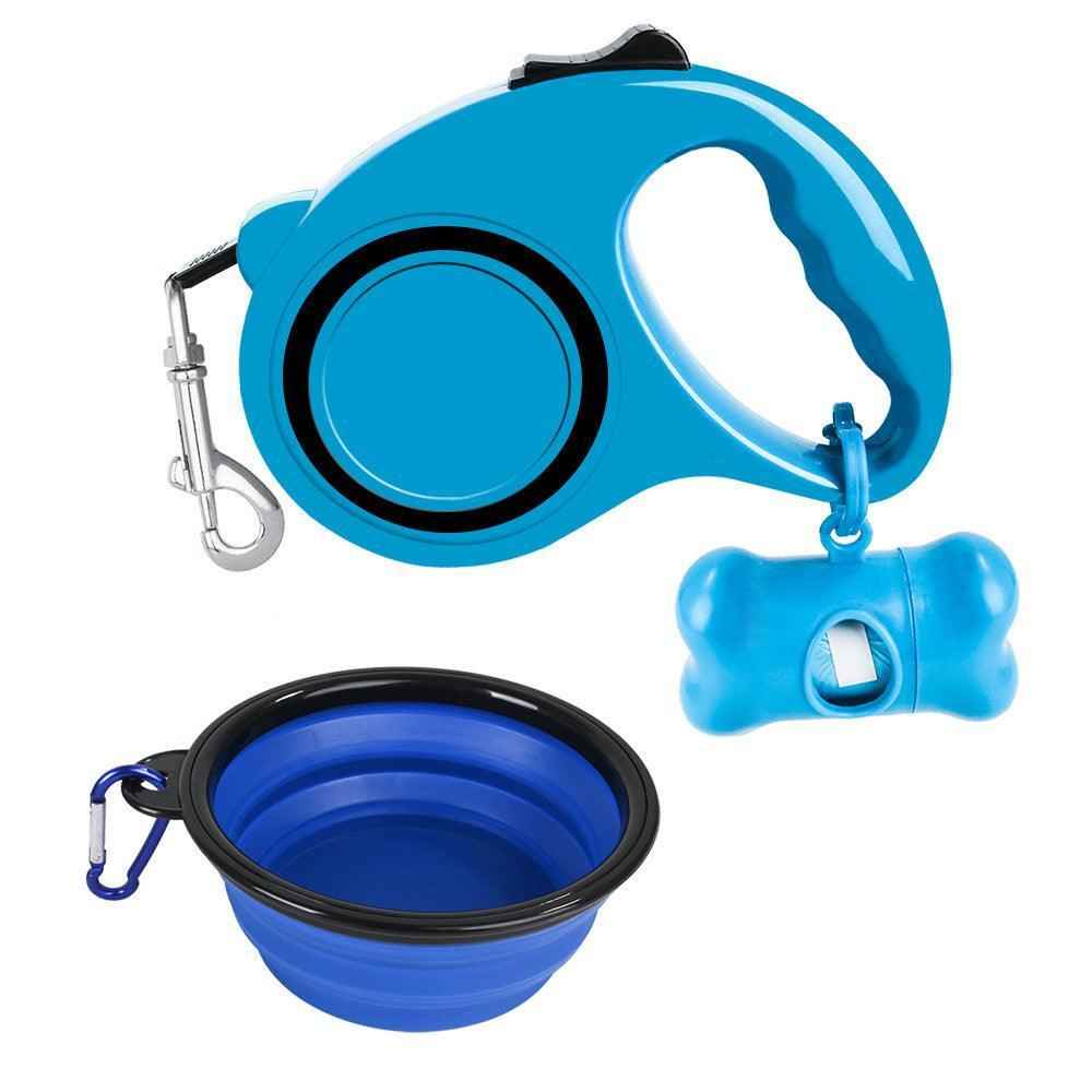 3-In-1 Dog Traction Rope And Folding Bowl Set by Dog Hugs Cat