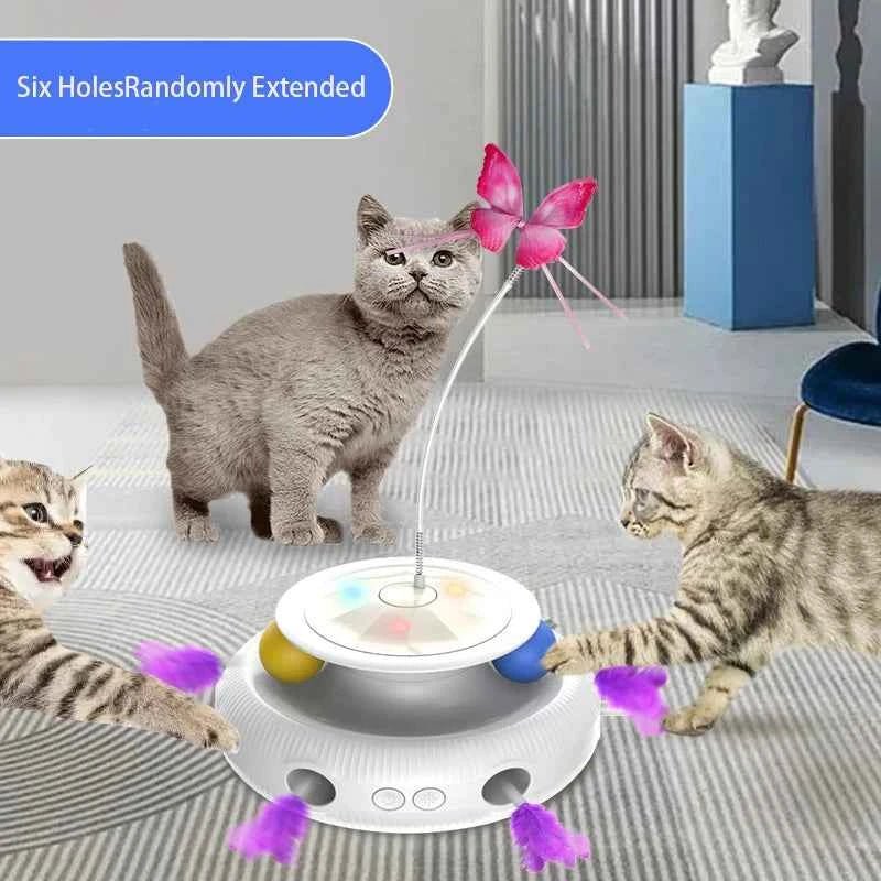 Interactive Pet Toys Set Automatic Butterfly Feather Cat Toy by Souths Cheap Stuff