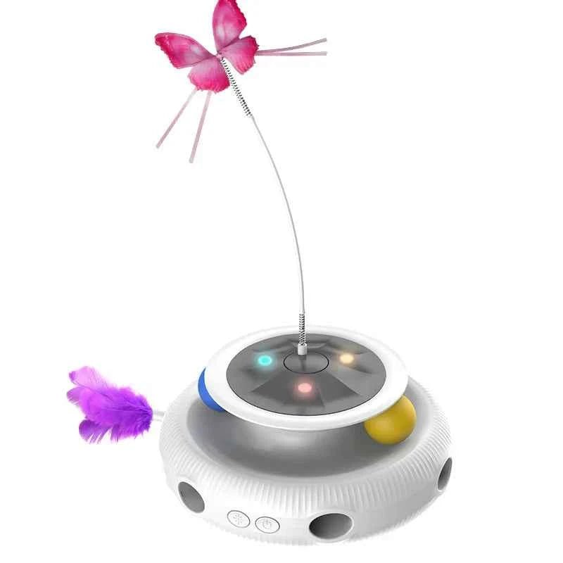 Interactive Pet Toys Set Automatic Butterfly Feather Cat Toy by Souths Cheap Stuff