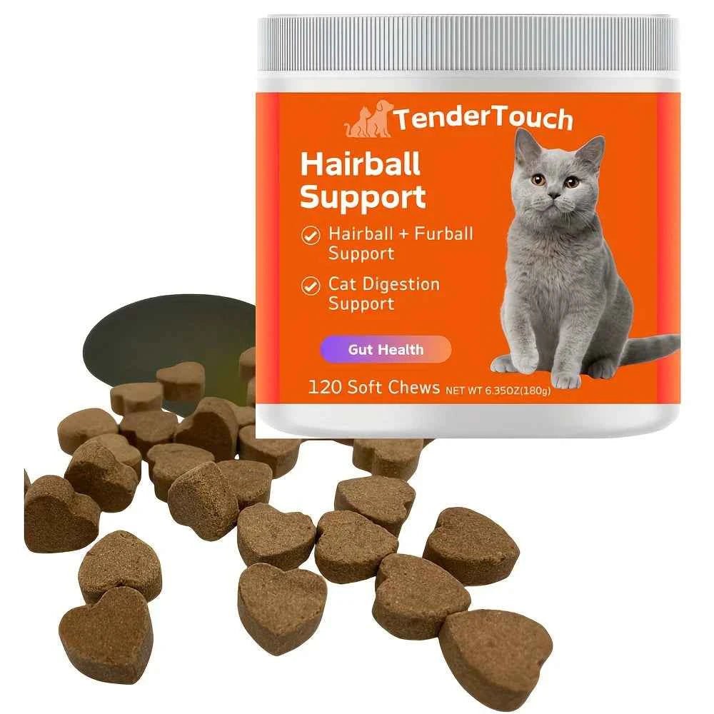 TenderTouch Hairball Control Chews - Cat Hairball Treats - 3 Gen of Hairball Support Supplements by Souths Cheap Stuff