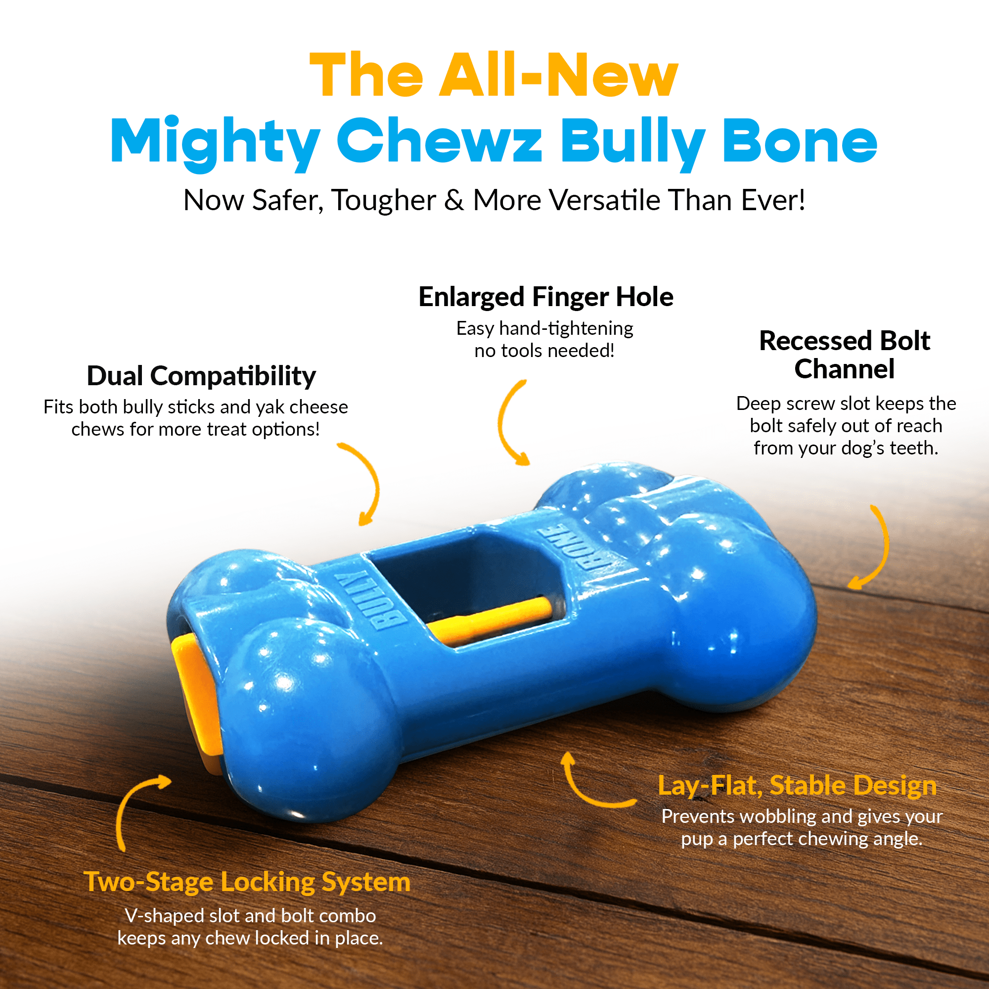 4 Pack Large Yak Cheese Chew Holder Pack Safe Bully Bone Pro Included - shop_name pets petsupplys