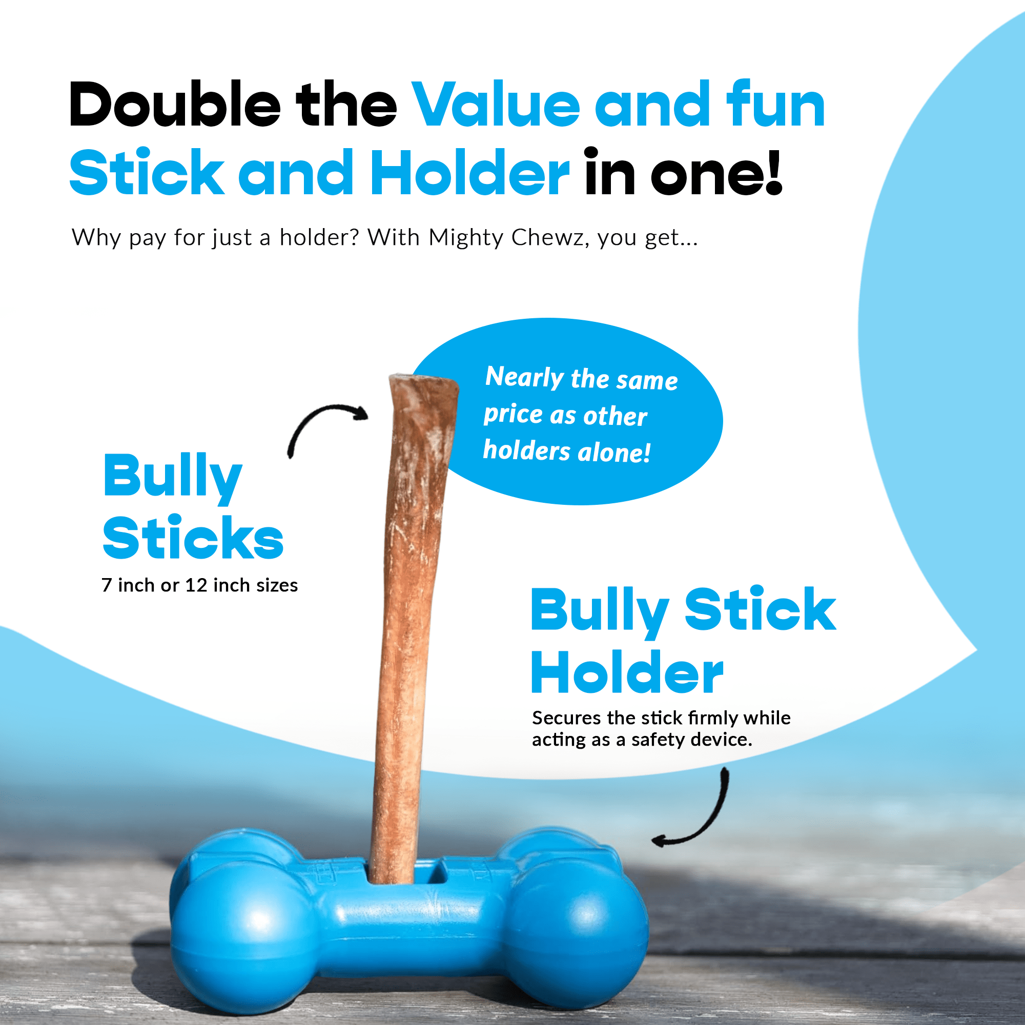 7" Thick Bully Sticks - Refill Pack - shop_name pets petsupplys