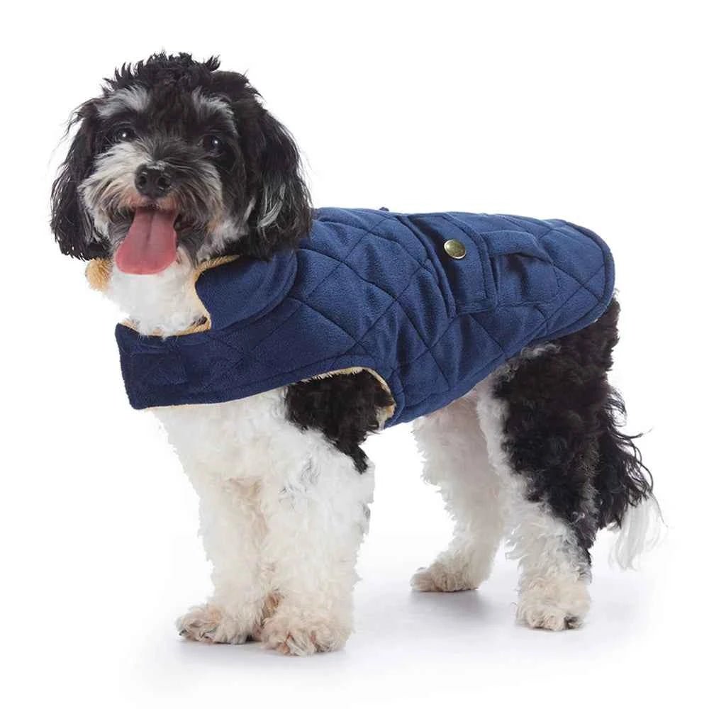Plush Checkered Pet Winter Coat with Double Bag for Puppy - Thermal Dog Jacket by Souths Cheap Stuff