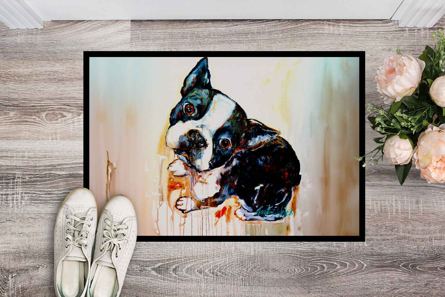 Boston Terrier Doormat The Look Outdoor Door Mat 24x36 Weather Resistant - shop_name pets petsupplys