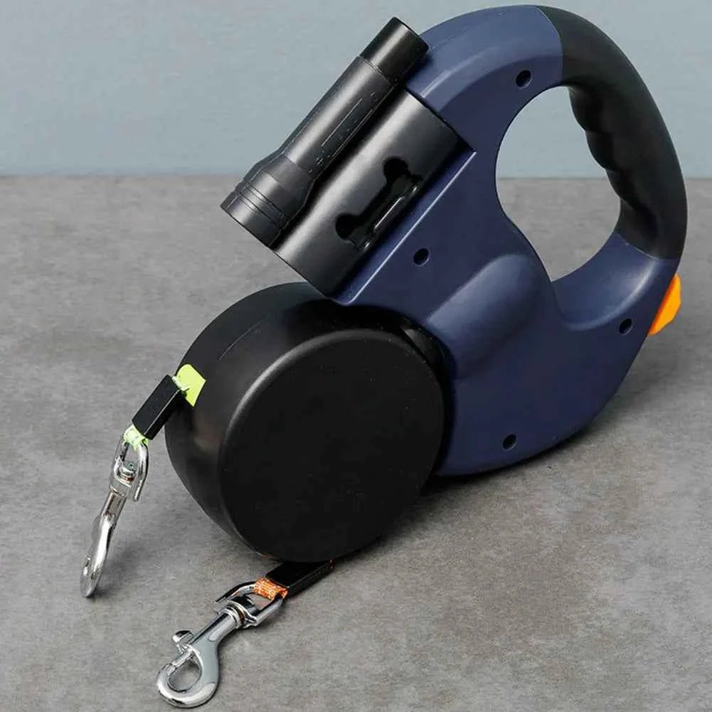 Dual-Handle LED Retractable Dog Leash for Small Medium Dogs by Souths Cheap Stuff