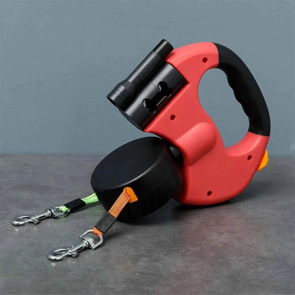 Dual-Handle LED Retractable Dog Leash for Small Medium Dogs by Souths Cheap Stuff