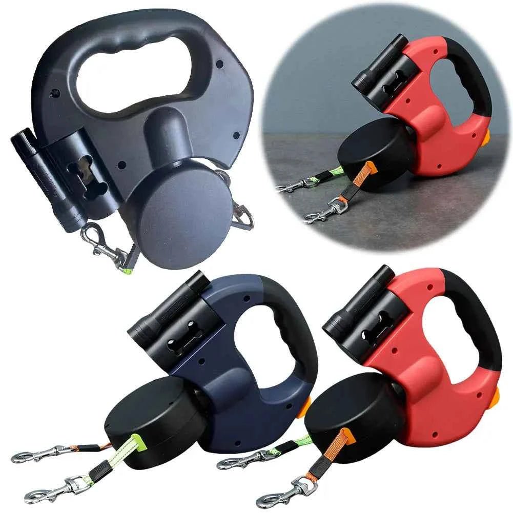 Dual-Handle LED Retractable Dog Leash for Small Medium Dogs by Souths Cheap Stuff