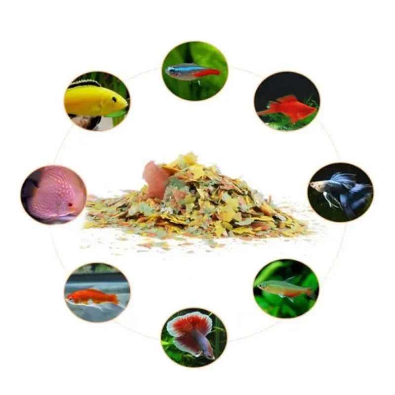 Fish Food Coloring and Brightening Feed High-nutrient Tropical Fish Growth Healthy Fish Food Flakes by Souths Cheap Stuff