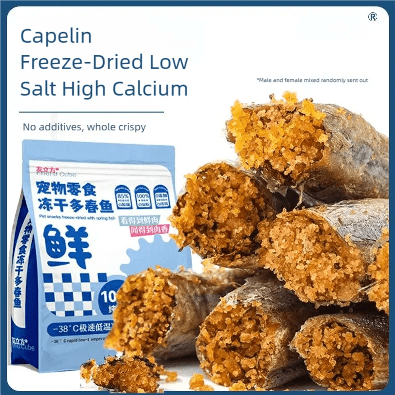 Freeze-dried Capelin Fish Seeds Pet Snacks Small Dried Fish for Cats and Dogs by Souths Cheap Stuff