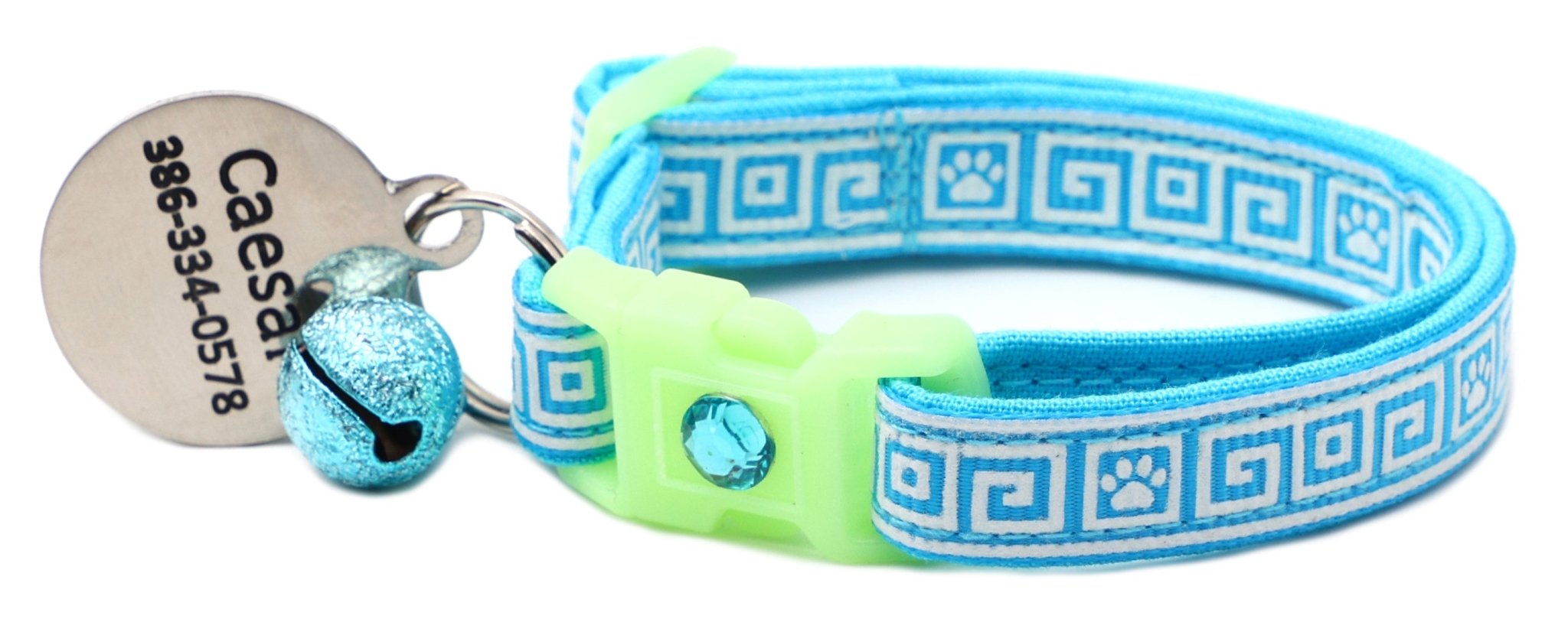 Greek Key Breakaway Cat Collar by Pugs2Persians