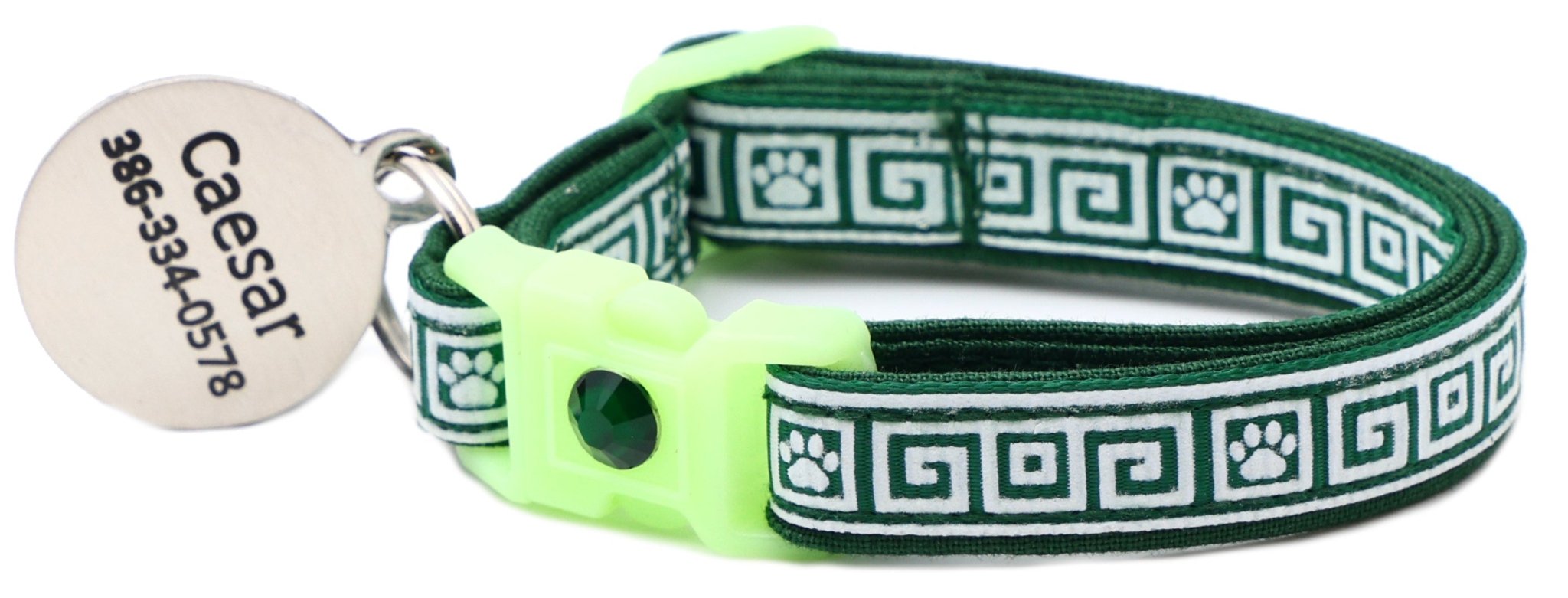 Greek Key Breakaway Cat Collar by Pugs2Persians