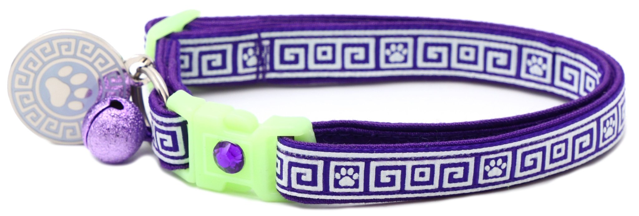 Greek Key Breakaway Cat Collar by Pugs2Persians
