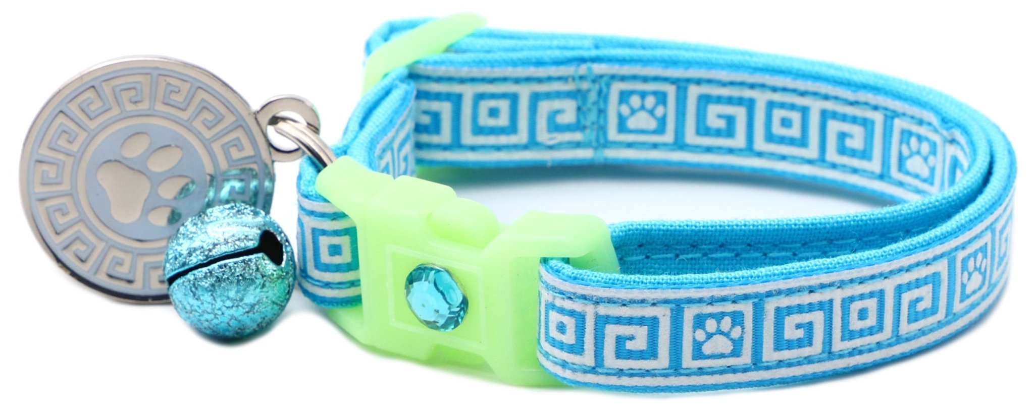 Greek Key Breakaway Cat Collar by Pugs2Persians