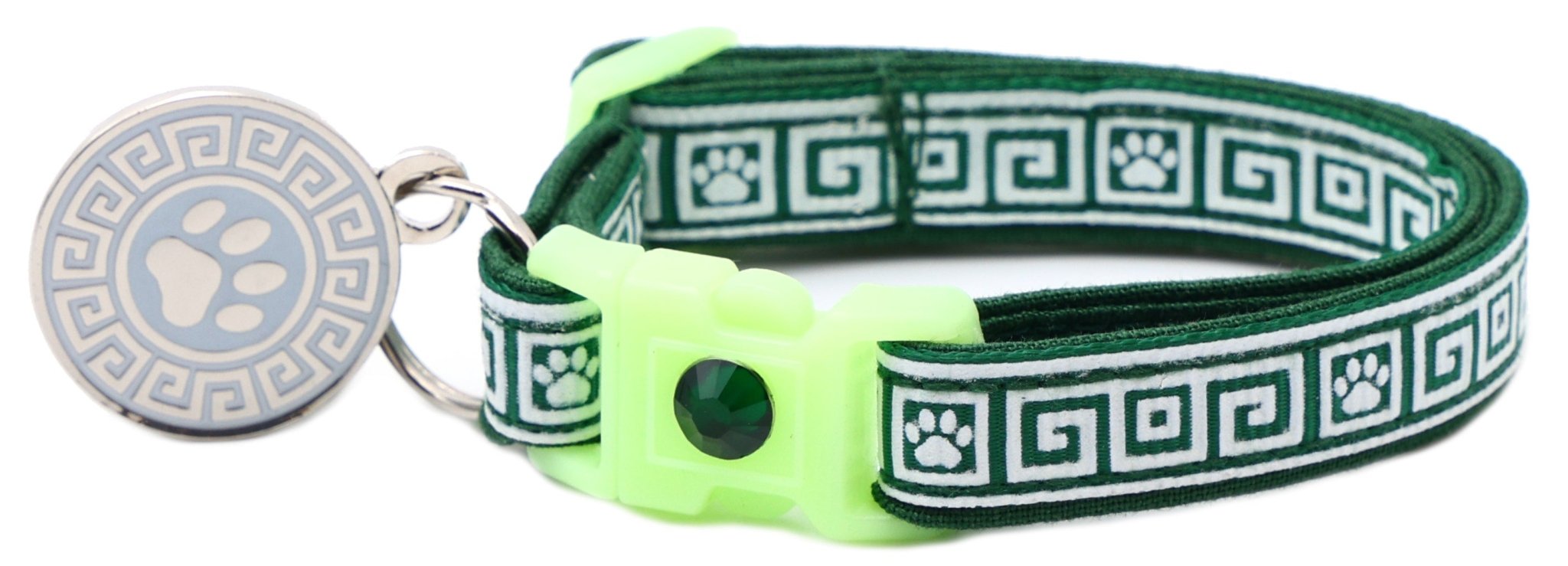 Greek Key Breakaway Cat Collar by Pugs2Persians