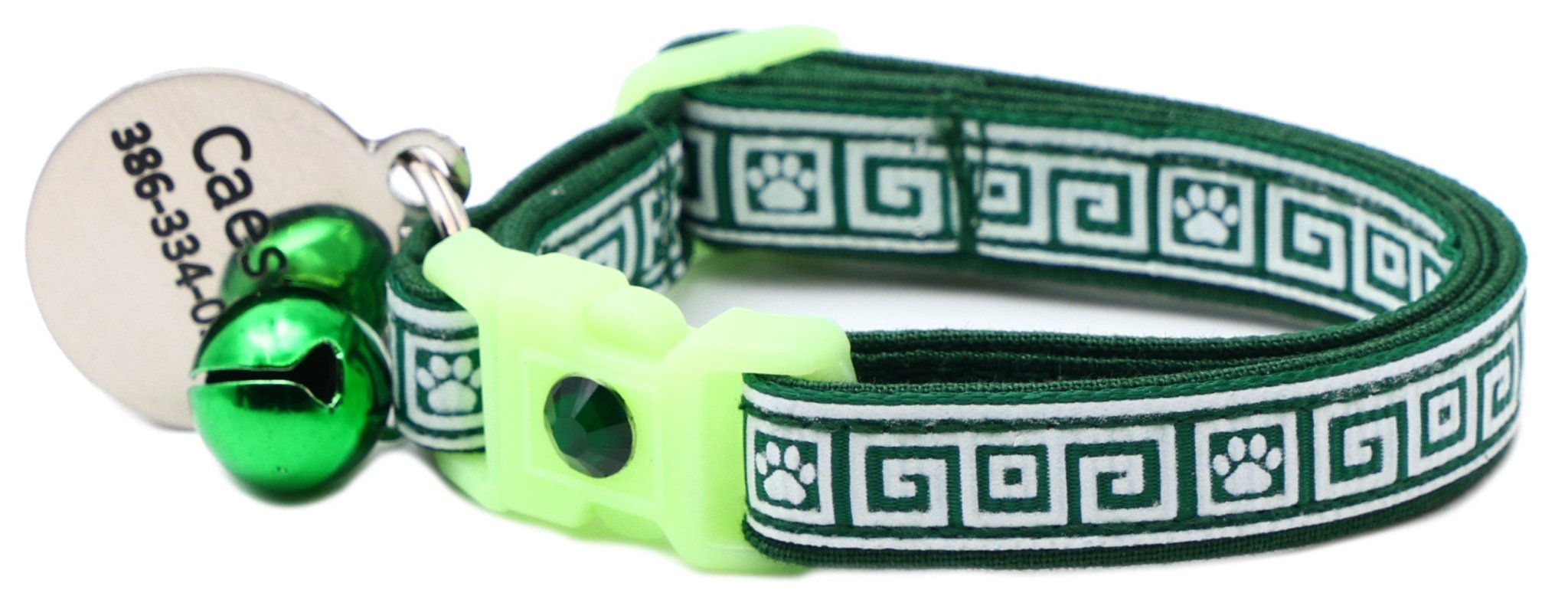 Greek Key Breakaway Cat Collar by Pugs2Persians