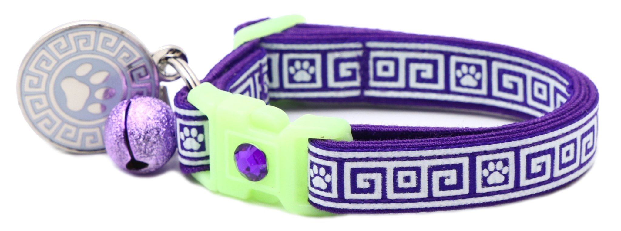 Greek Key Breakaway Cat Collar by Pugs2Persians