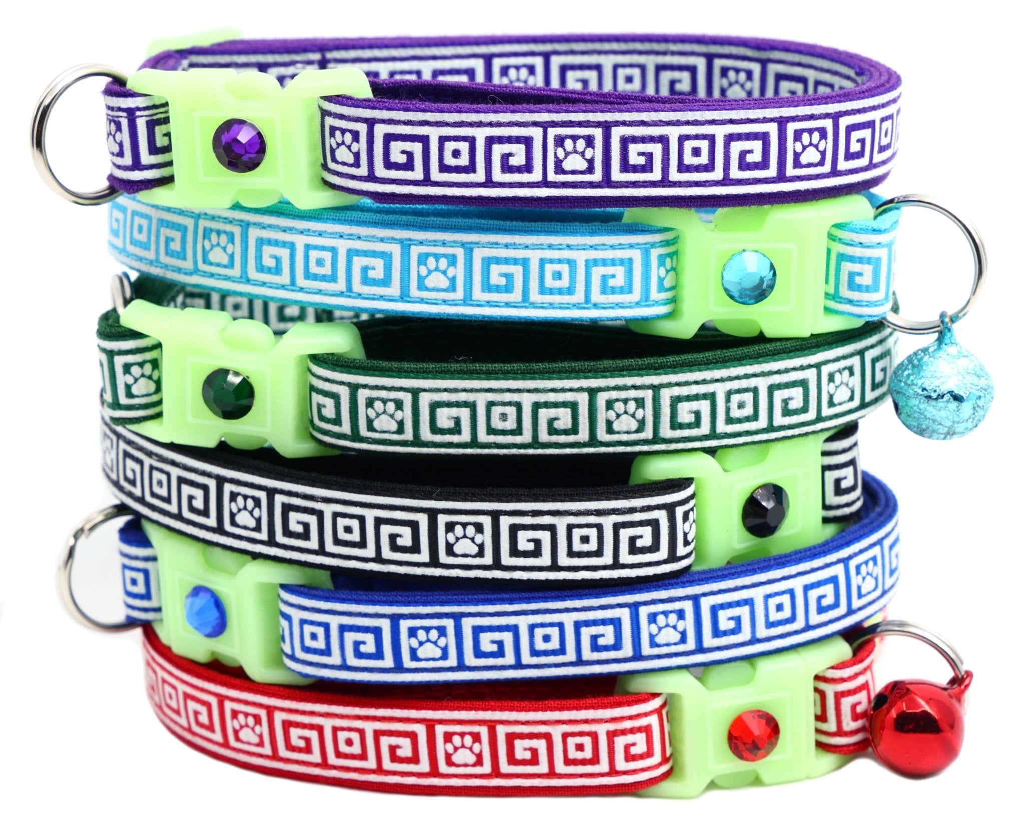 Greek Key Breakaway Cat Collar by Pugs2Persians