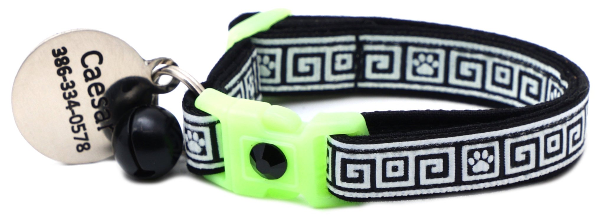 Greek Key Breakaway Cat Collar by Pugs2Persians