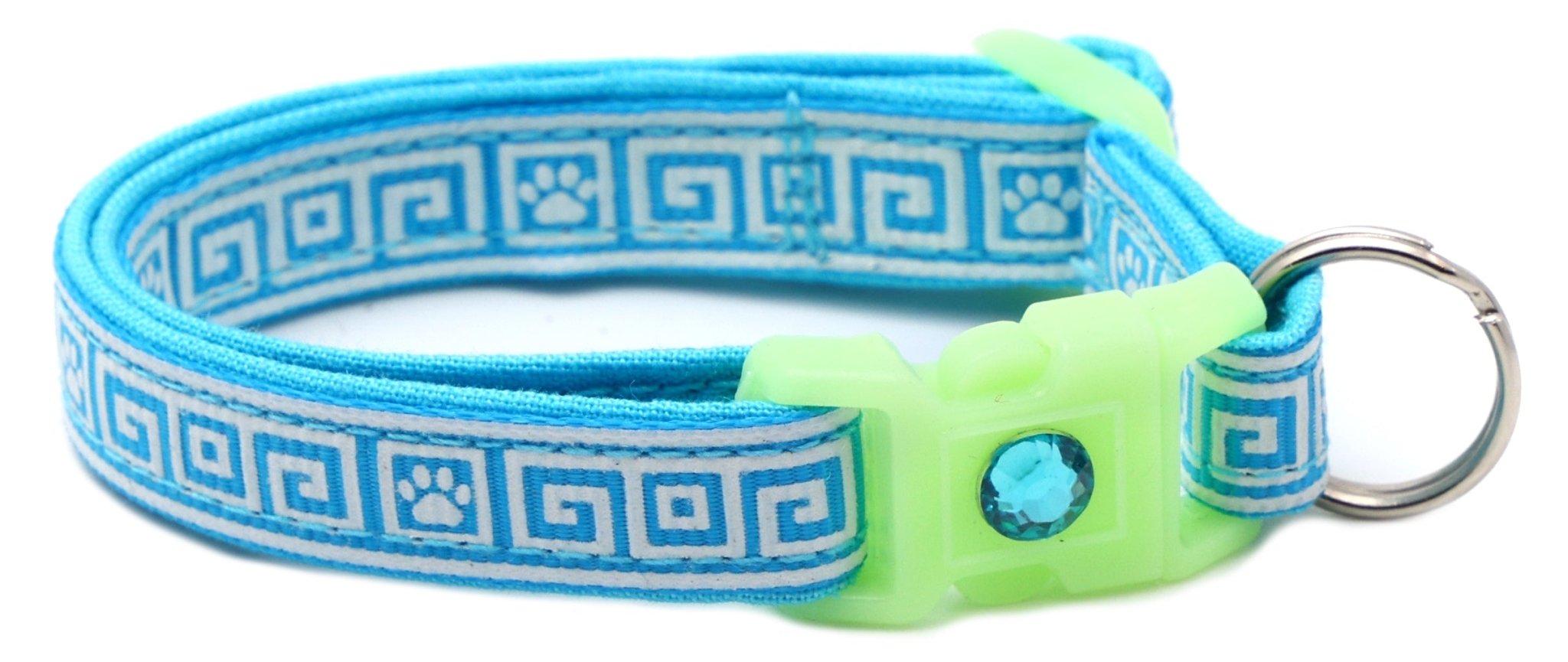 Greek Key Breakaway Cat Collar by Pugs2Persians