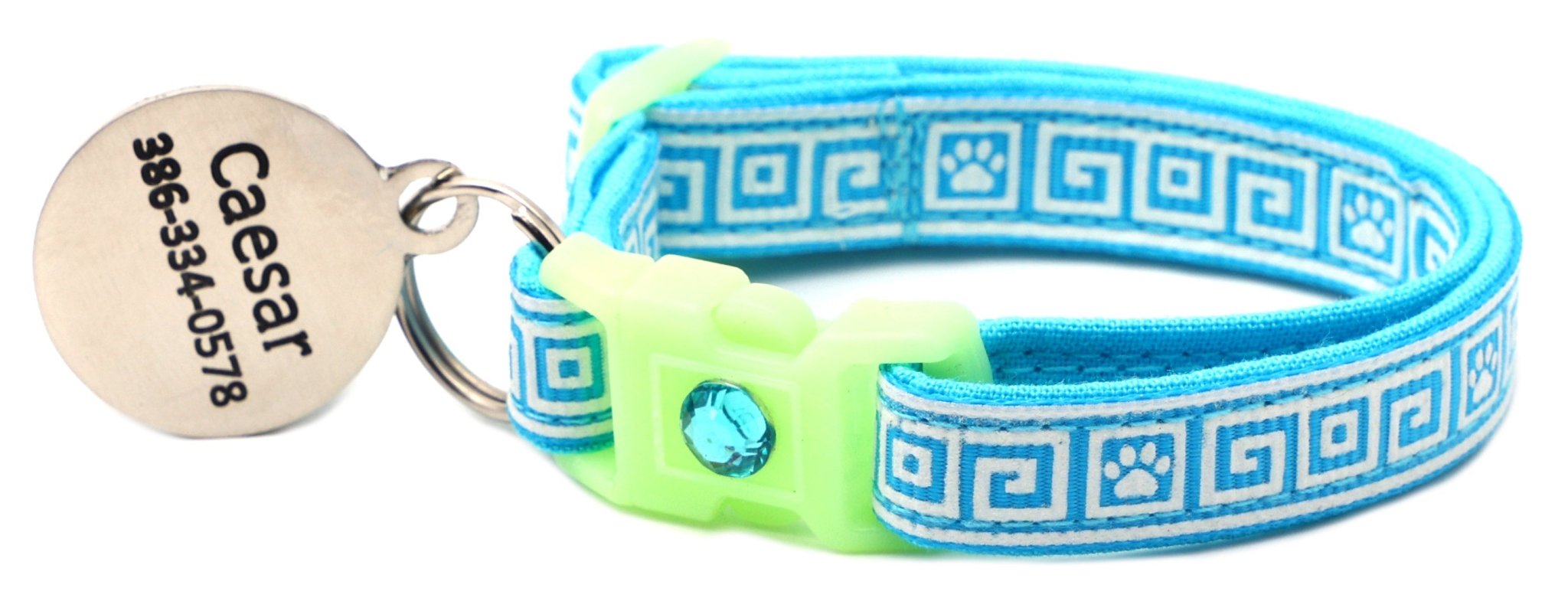 Greek Key Breakaway Cat Collar by Pugs2Persians