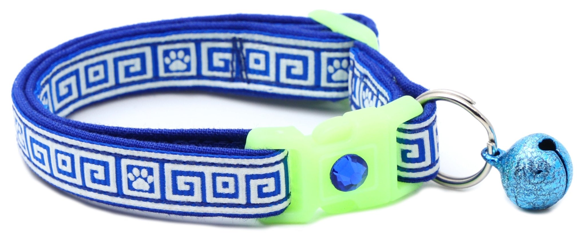 Greek Key Breakaway Cat Collar by Pugs2Persians