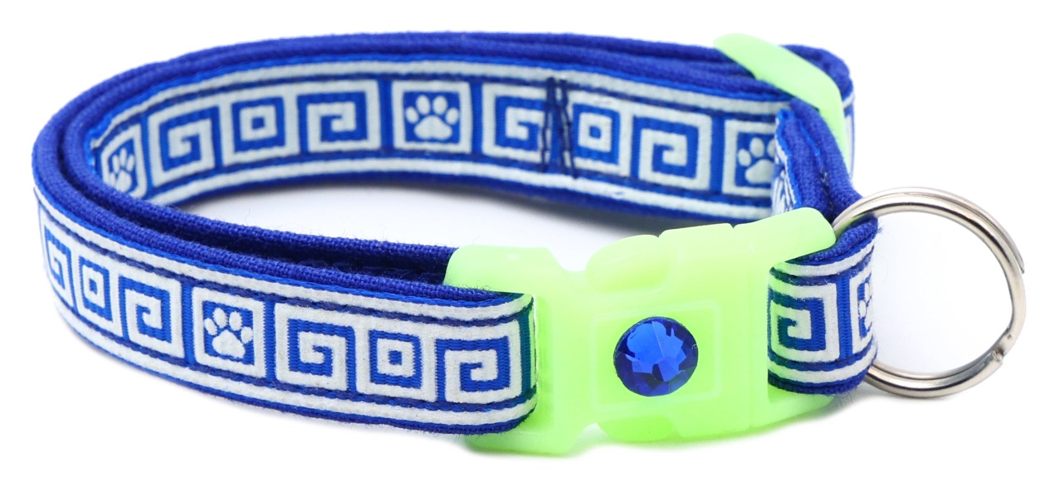 Greek Key Breakaway Cat Collar by Pugs2Persians