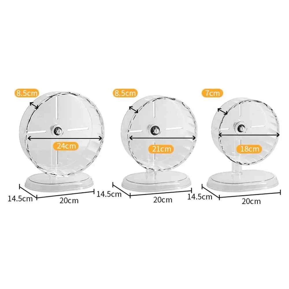 Quiet Hamster Wheel | Easy Clean Exercise Toy | Transparent Running Wheel by Souths Cheap Stuff