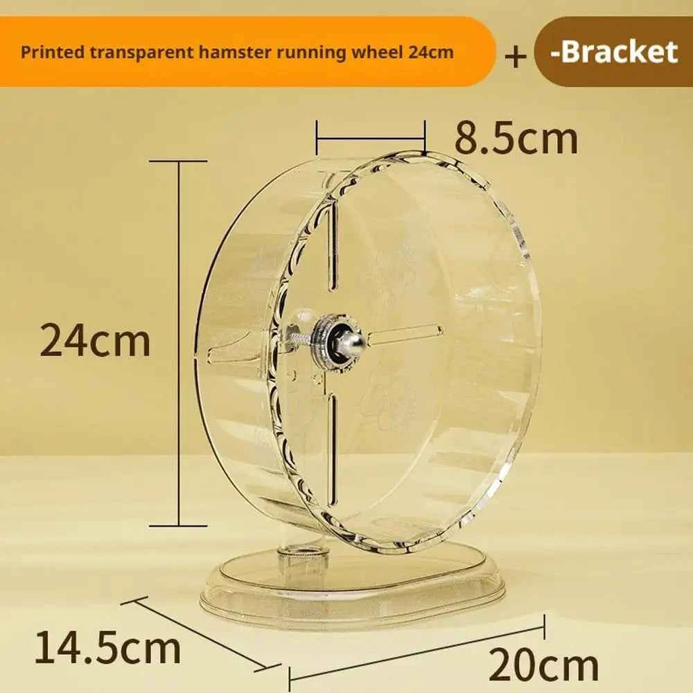 Quiet Hamster Wheel | Easy Clean Exercise Toy | Transparent Running Wheel by Souths Cheap Stuff
