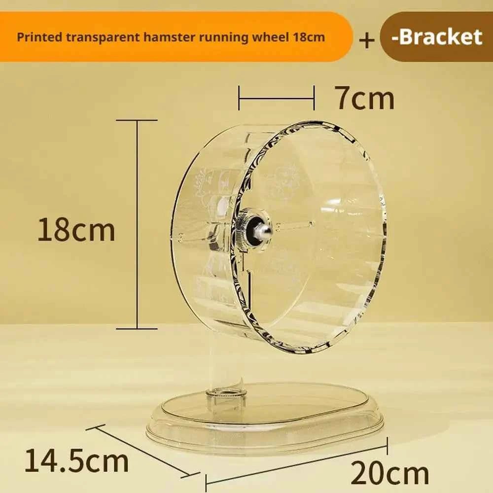 Quiet Hamster Wheel | Easy Clean Exercise Toy | Transparent Running Wheel by Souths Cheap Stuff