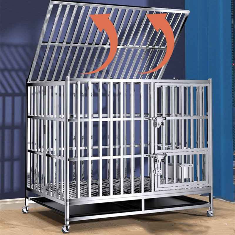 Heavy Duty Stainless Steel Dog Kennel Crate - shop_name pets petsupplys