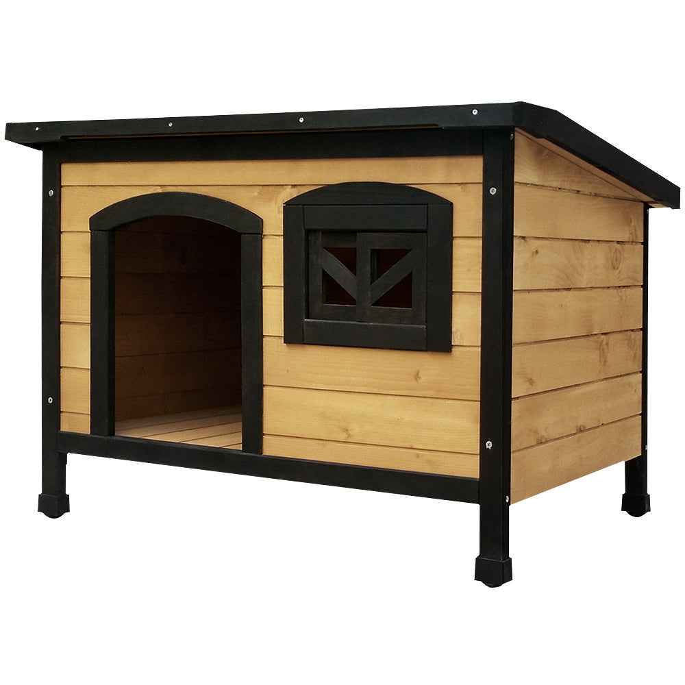 i.Pet Dog Kennel Large Wooden Outdoor Indoor House Pet Puppy Crate Cabin Waterproof - shop_name pets petsupplys