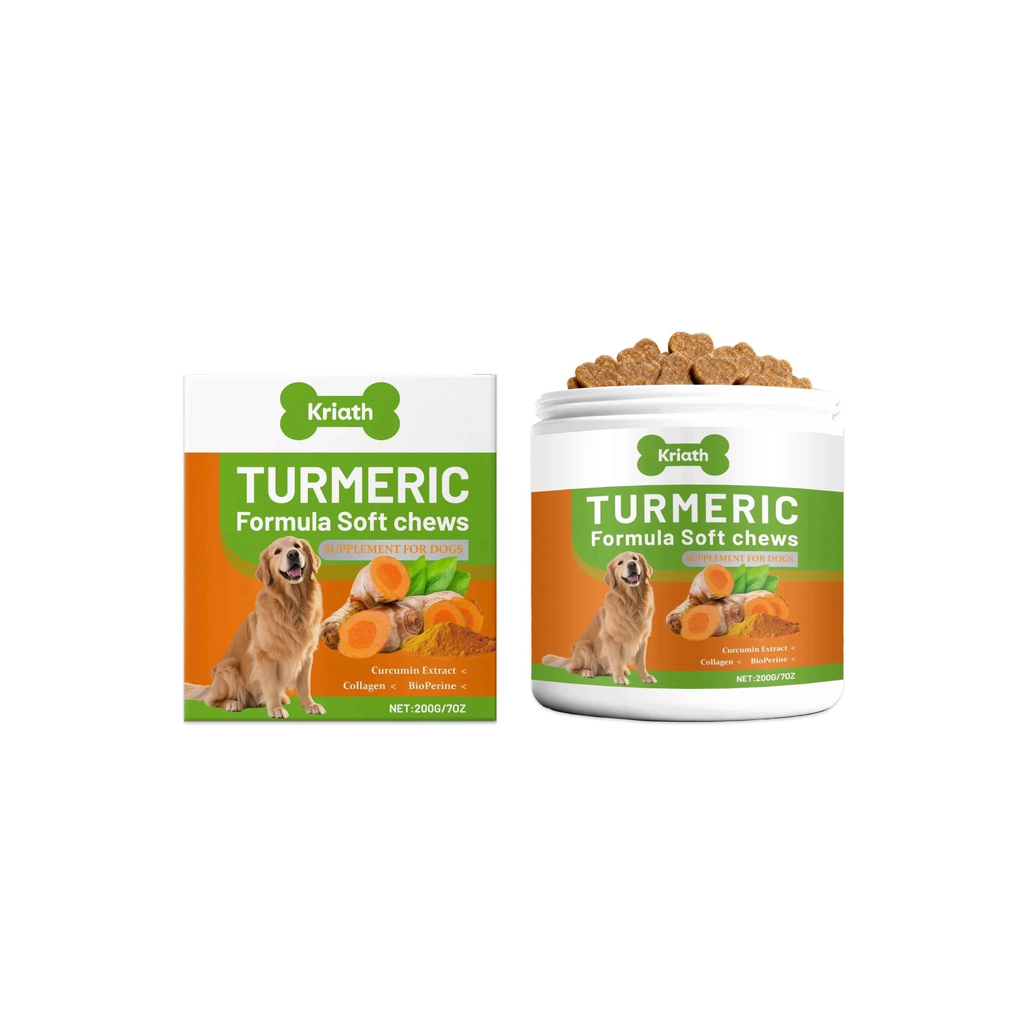 Kriath Dog Turmeric Supplement - Skin, Coat & Joint Care Granules by Souths Cheap Stuff