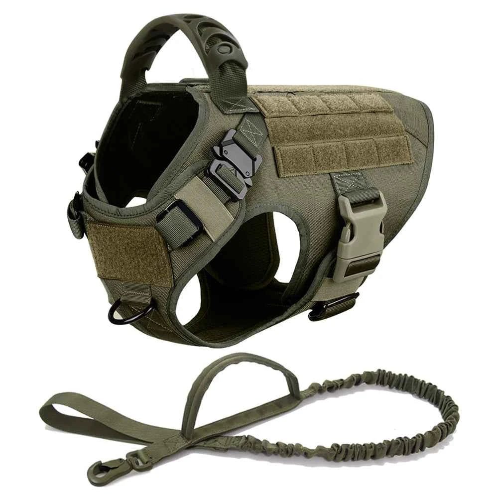 Adjustable Large Dog Harness Set with German Shepherd Leash for Training and Walking by Souths Cheap Stuff