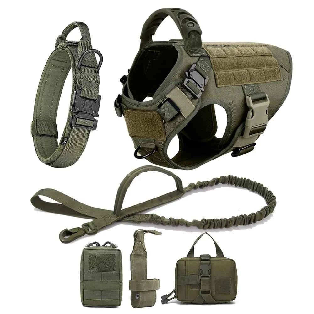 Adjustable Large Dog Harness Set with German Shepherd Leash for Training and Walking by Souths Cheap Stuff