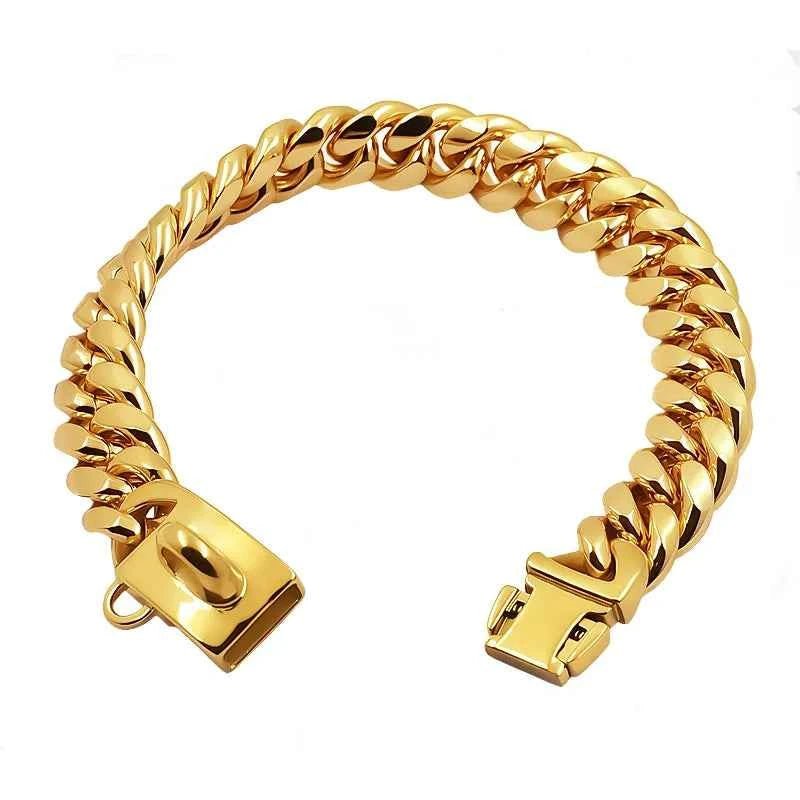 Gold Stainless Steel Dog Collar for Small-Medium-Large Dogs by Souths Cheap Stuff