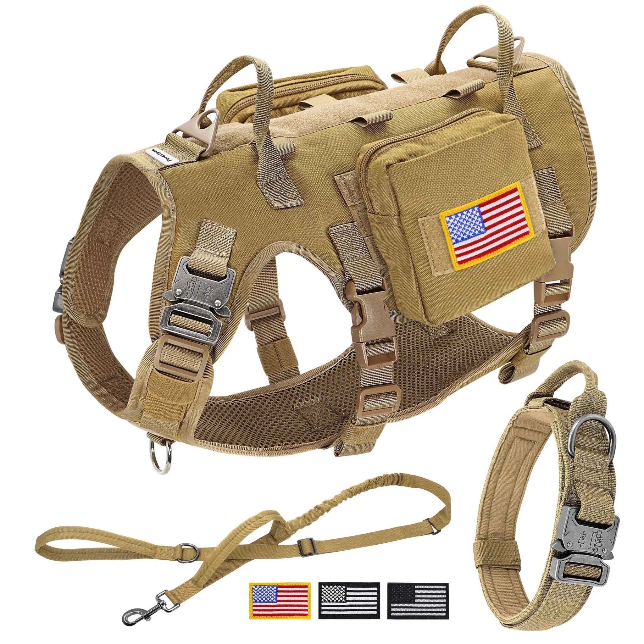 Durable Military Dog Training Set with Flags, Harness, Leash & Pouches by Souths Cheap Stuff
