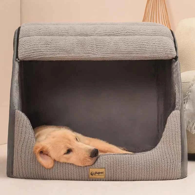 Golden Retriever Winter Dog Kennel Bed with Removable Cover - Medium to Large Breed by Souths Cheap Stuff
