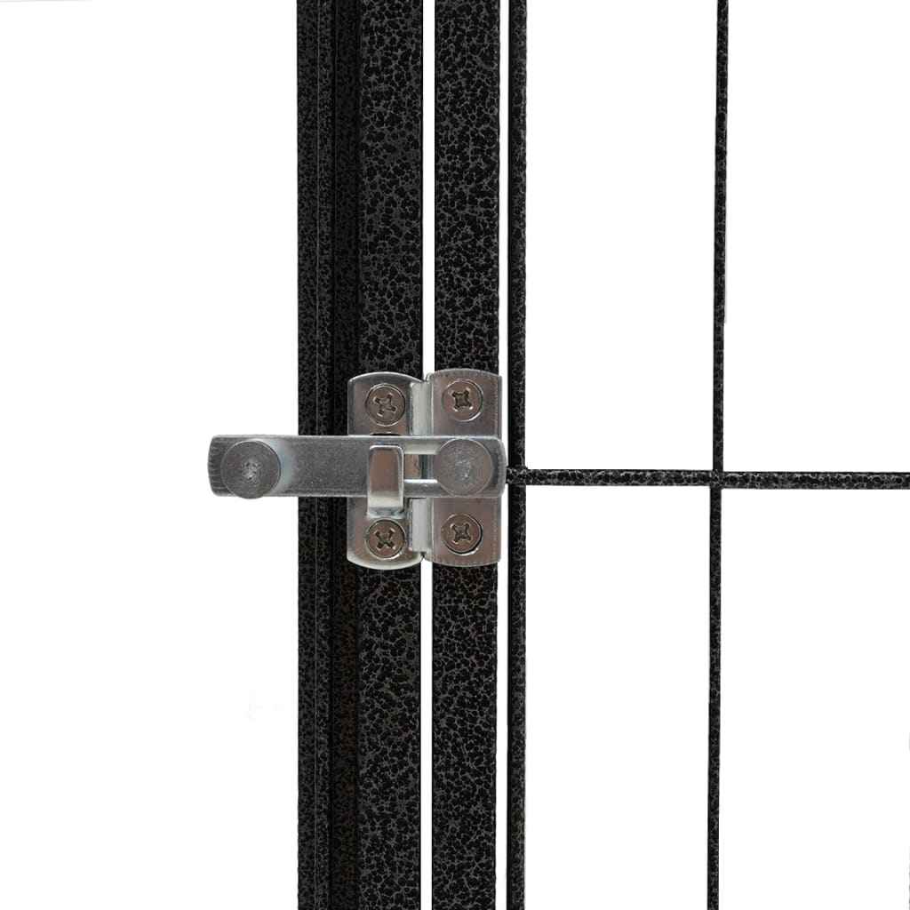 NNEVL 24 - Panel Dog Playpen Black 100x50 cm Powder - coated Steel - shop_name pets petsupplys