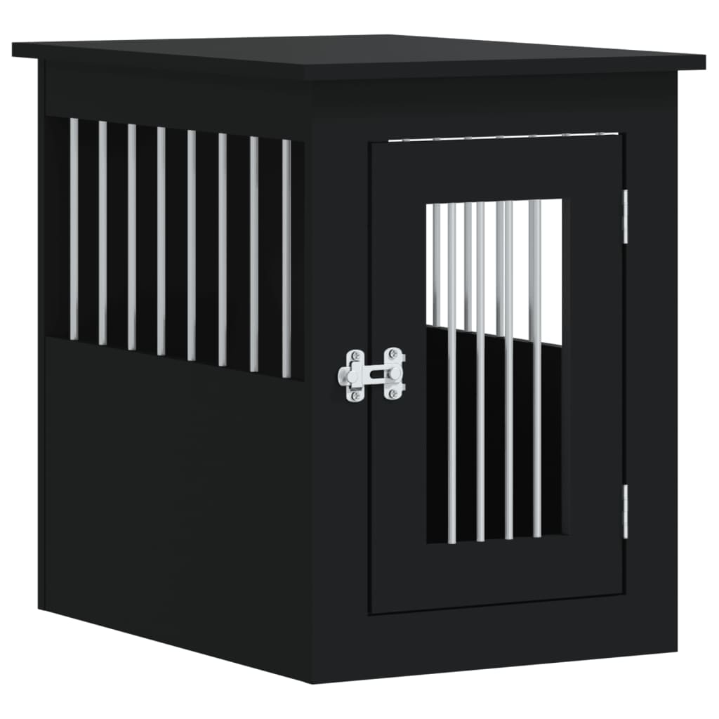 NNEVL Dog Crate Furniture Black 45x62x59 cm Engineered Wood - shop_name pets petsupplys