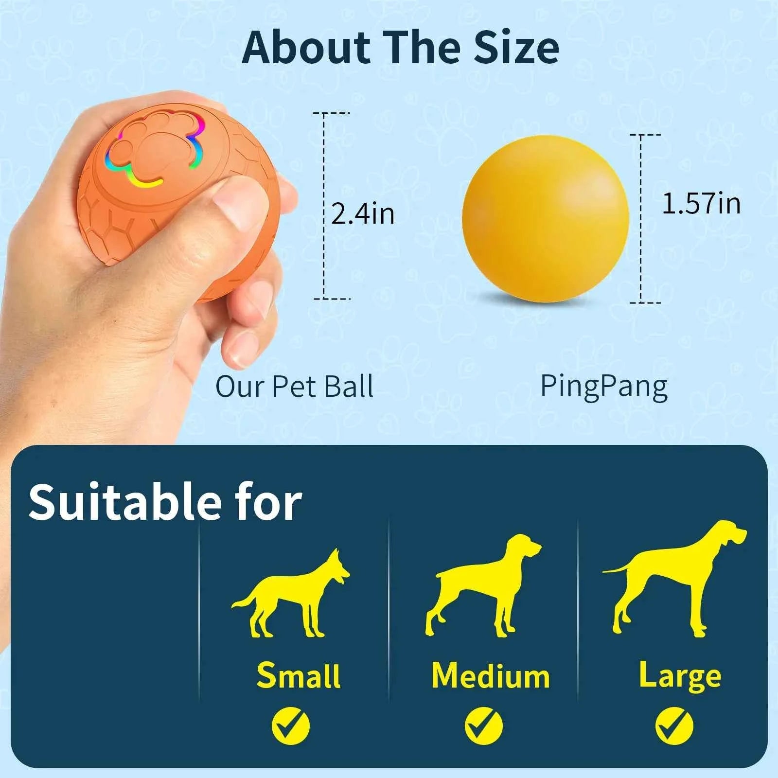 Electric Smart Dog Ball Toy Remote Control Interactive Training Bouncing Ball by Souths Cheap Stuff