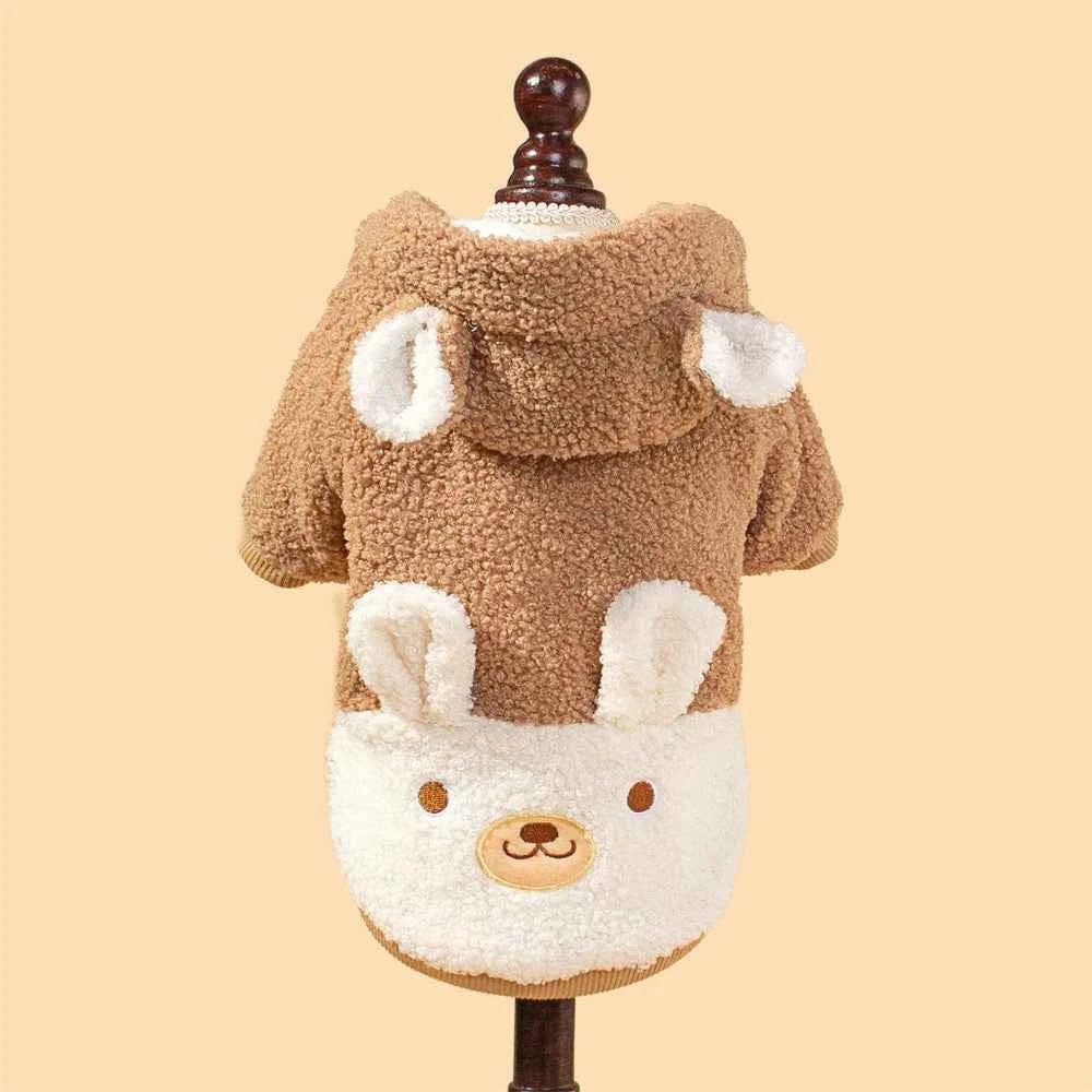 Cozy Plush Pet Coats: Autumn Winter Fleece Hoodies for Pets by Souths Cheap Stuff