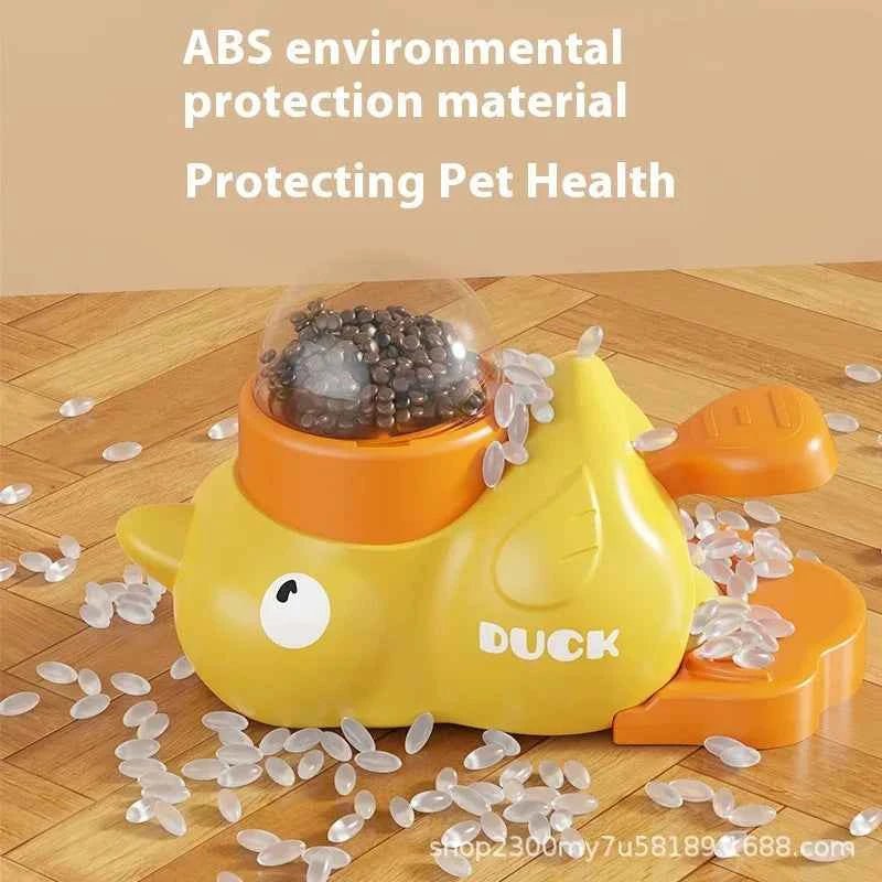 Automatic Pet Feeder with Interactive Cat Toys, Small Yellow Chicken Design by Souths Cheap Stuff