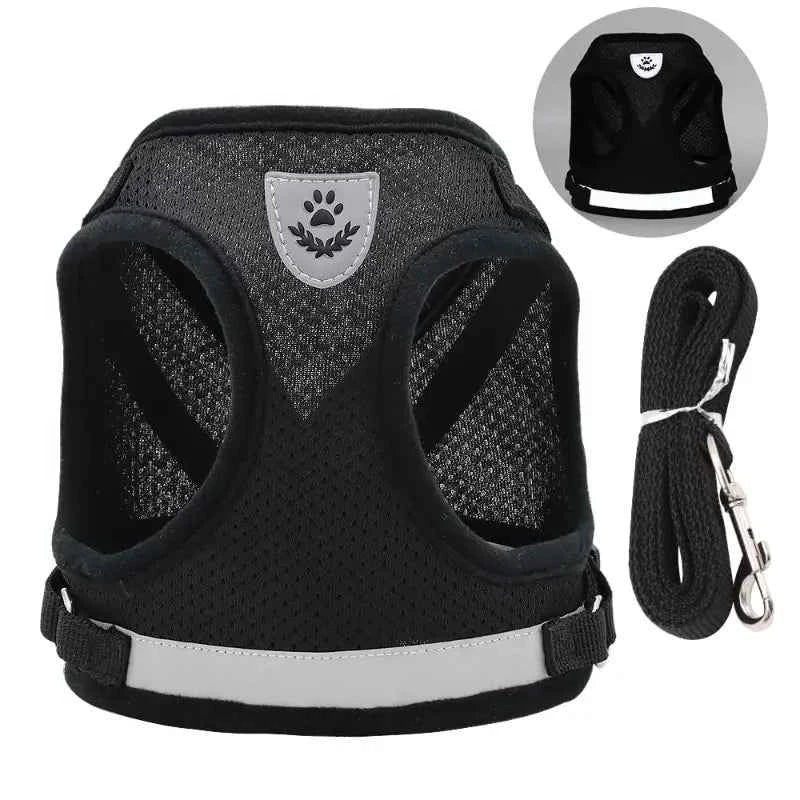 Breathable Mesh Dog Harness with Adjustable Leash & Reflective Collar by Souths Cheap Stuff
