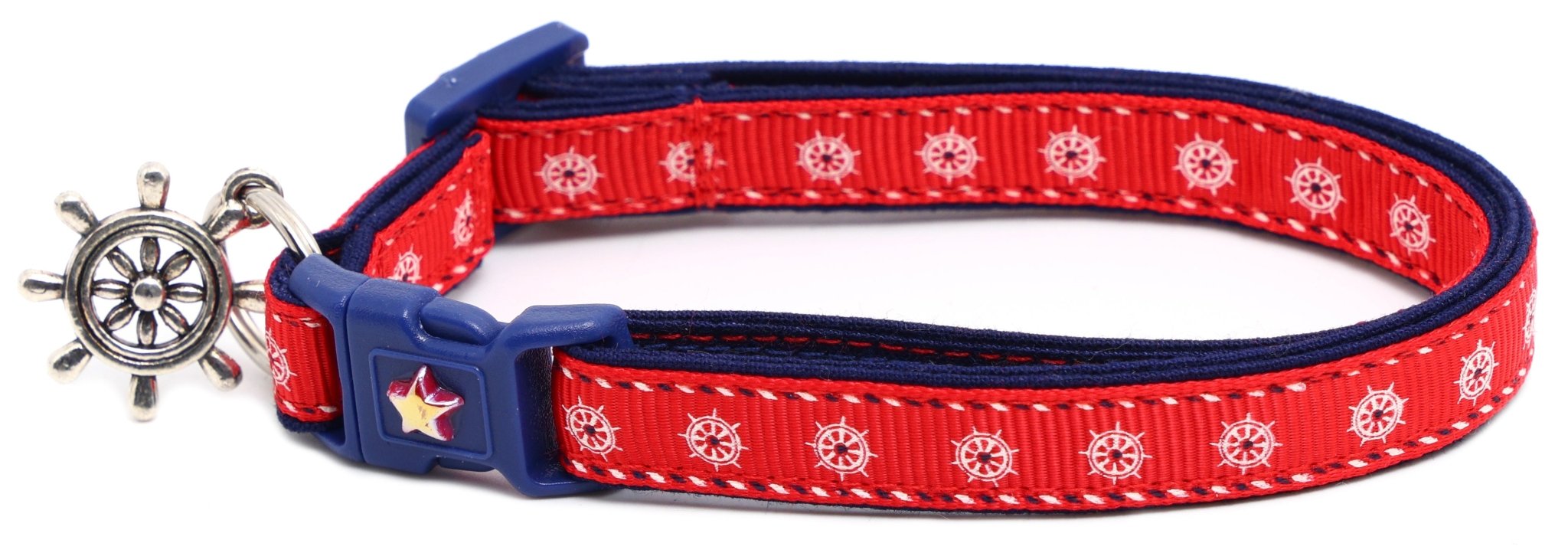 Ships Wheels Breakaway Cat Collar by Pugs2Persians