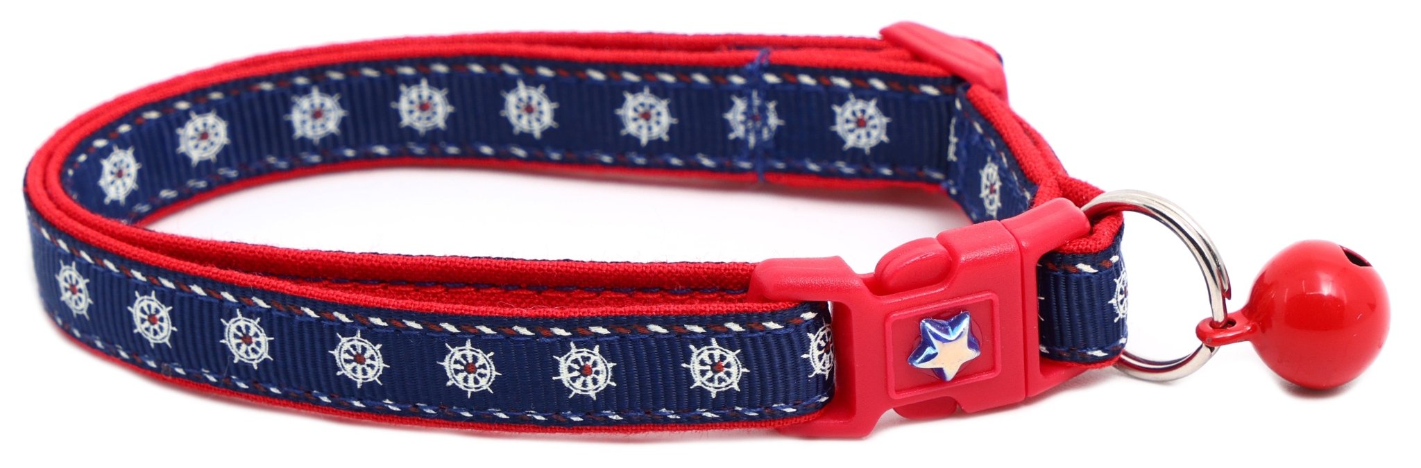Ships Wheels Breakaway Cat Collar by Pugs2Persians
