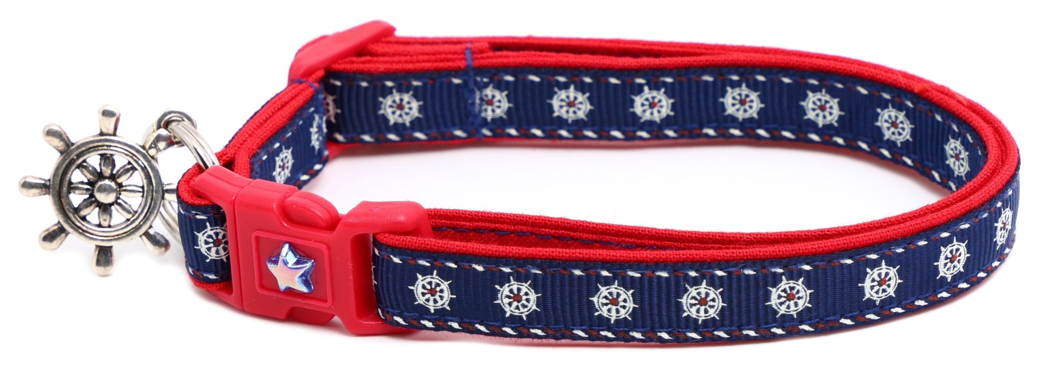 Ships Wheels Breakaway Cat Collar by Pugs2Persians