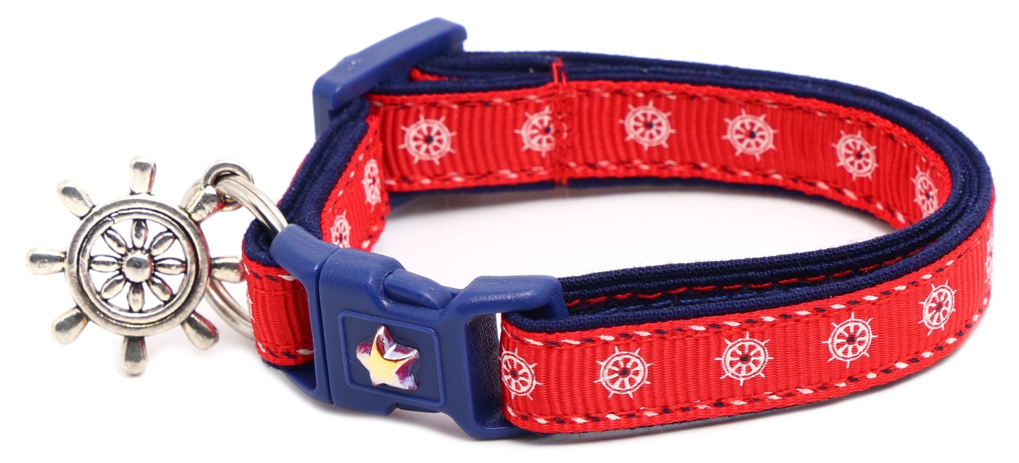 Ships Wheels Breakaway Cat Collar by Pugs2Persians