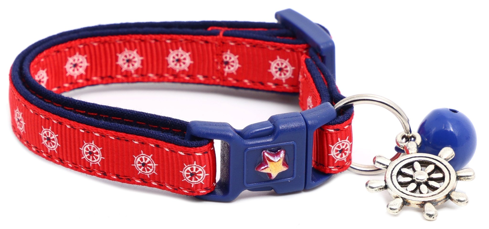 Ships Wheels Breakaway Cat Collar by Pugs2Persians