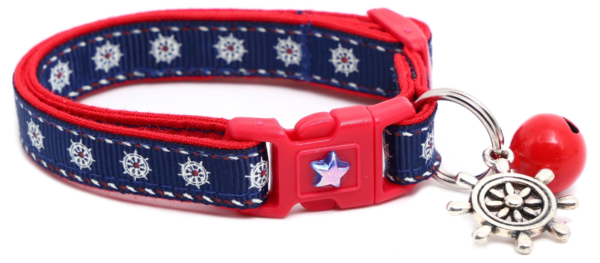 Ships Wheels Breakaway Cat Collar by Pugs2Persians